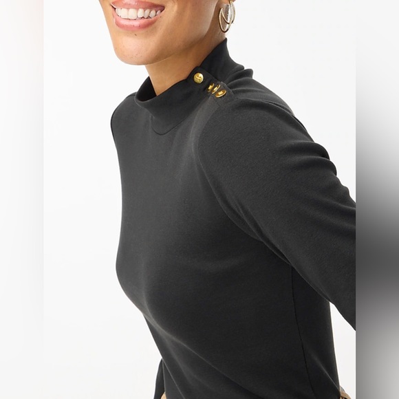 NWT - J. Crew Mockneck ribbed top. Size L. - Picture 3 of 11